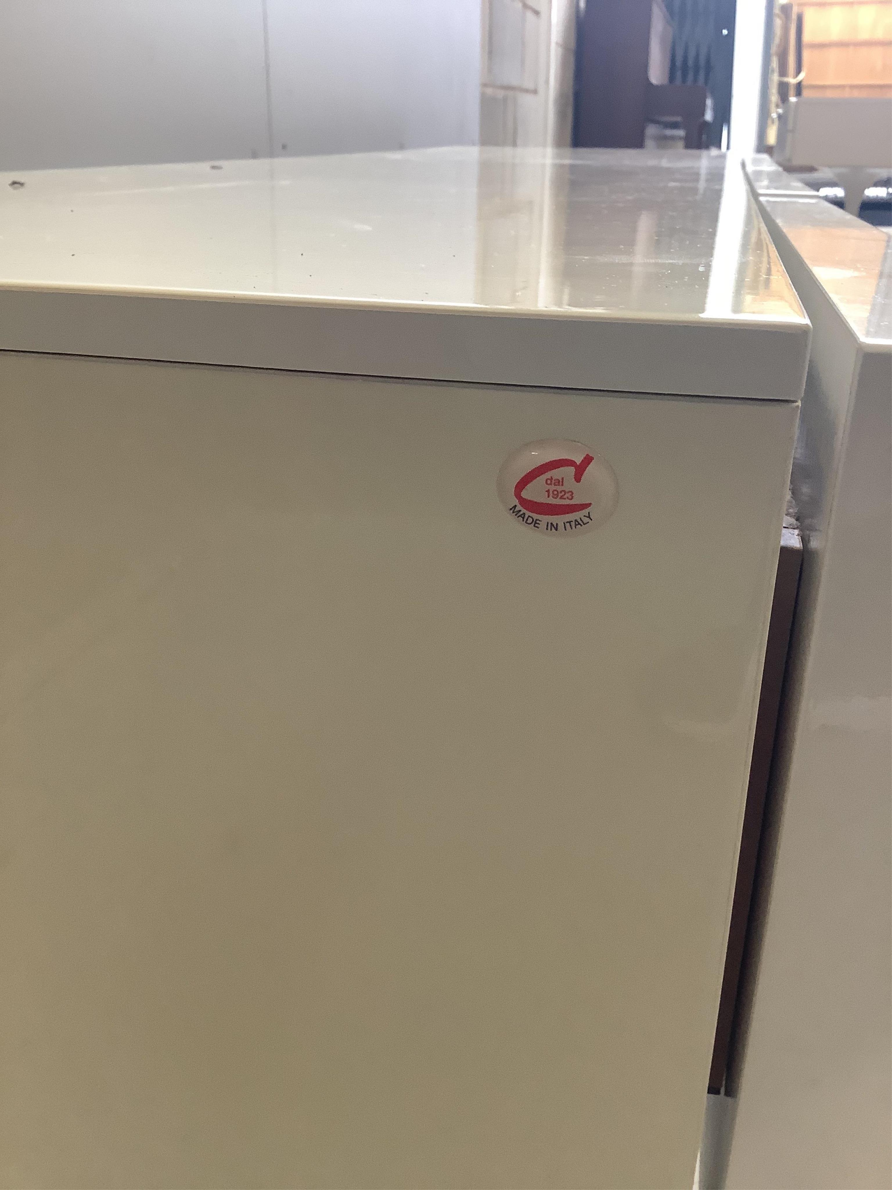 A Calligaris white low side unit, width 184cm, depth 52cm, height 45cm. Condition - good